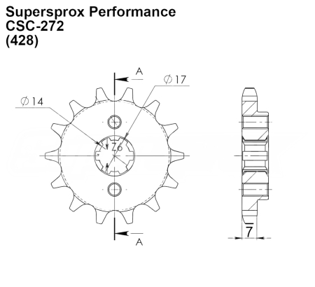 Pinion fata SUPERSPROX CSC-272:14.5 14T [1]