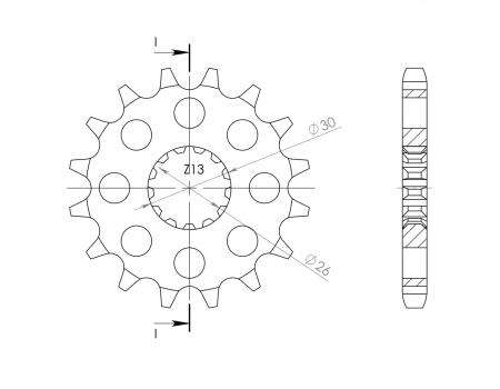 Pinion fata SUPERSPROX CST-1180:19 19T, 530 [1]