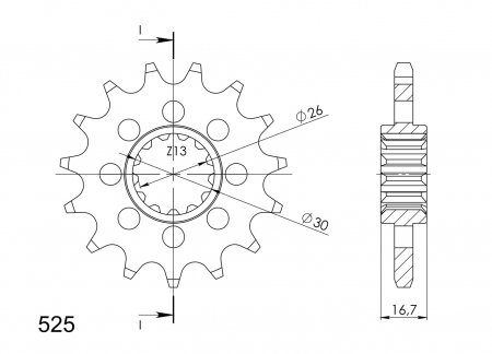Pinion fata SUPERSPROX CST-1370:15 15T, 525 [1]