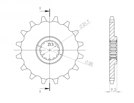 Pinion fata SUPERSPROX CST-1539:14 14T, 520 [1]