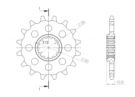 Pinion fata SUPERSPROX CST-1579:17 17T, 520 [1]