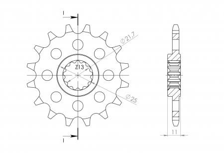 Pinion fata SUPERSPROX CST-1581:16 16T, 520 [1]