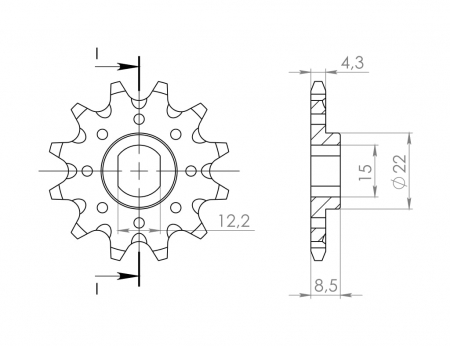 Pinion fata SUPERSPROX CST-1899:11 11T, 415 [1]
