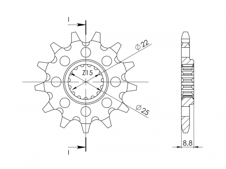 Pinion fata SUPERSPROX CST-1901:12 12T, 520 [1]