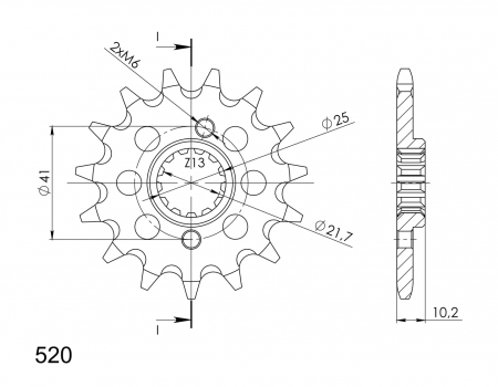 Pinion fata SUPERSPROX CST-308:15 15T, 520 [1]