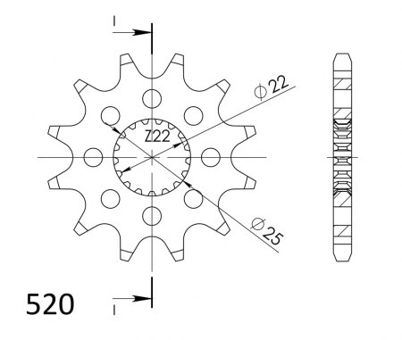 Pinion fata SUPERSPROX CST-394:14 14T, 520 [1]