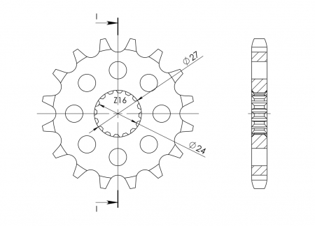 Pinion fata SUPERSPROX CST-423:17 17T, 530 [1]