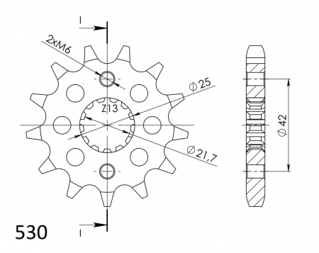 Pinion fata SUPERSPROX CST-513:14 14T, 530 [1]