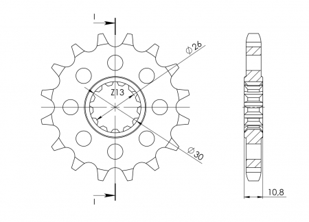 Pinion fata SUPERSPROX CST-579:17 17T, 530 [1]