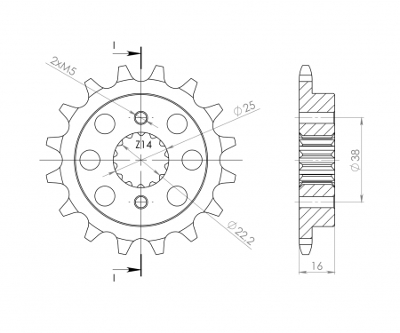 Pinion fata SUPERSPROX CST-736:15 15T, 520 [1]