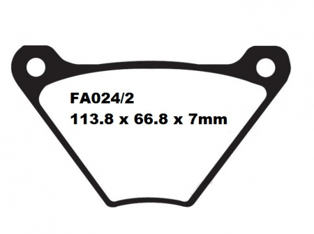 Piese moto - Placute de frana EBC FA024/2V
