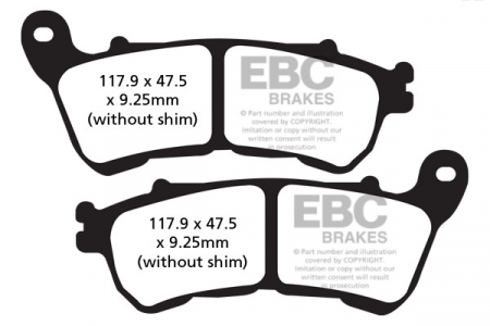 Piese moto - Placute de frana EBC FA640HH