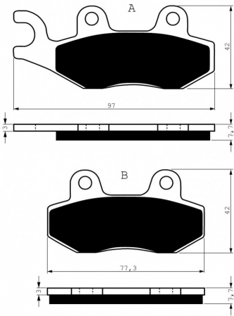 Piese moto - Placute de frana GOLDFREN 002 AD