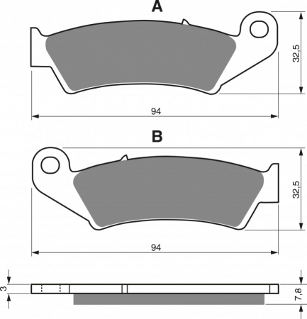 Piese moto - Placute de frana GOLDFREN 004 K1