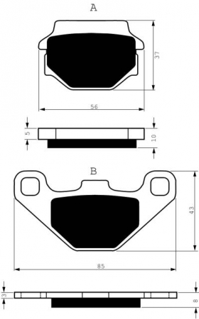 Piese moto - Placute de frana GOLDFREN 005 K5