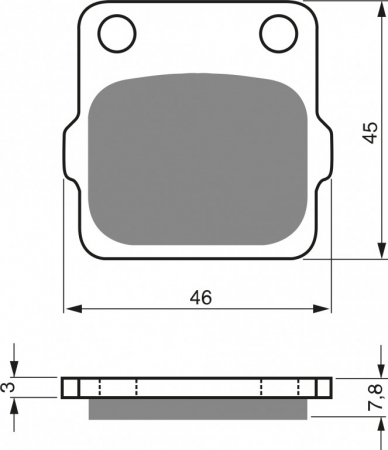 Piese moto - Placute de frana GOLDFREN 007 S33 STREET Spate