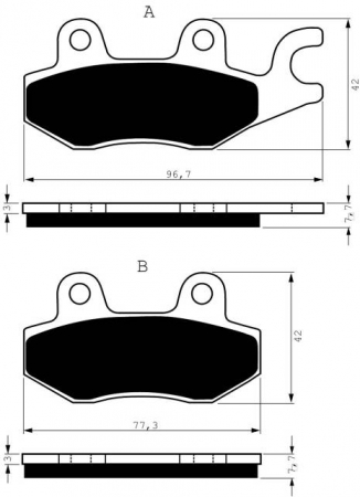 Piese moto - Placute de frana GOLDFREN 009 AD