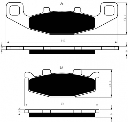 Piese moto - Placute de frana GOLDFREN 013 AD