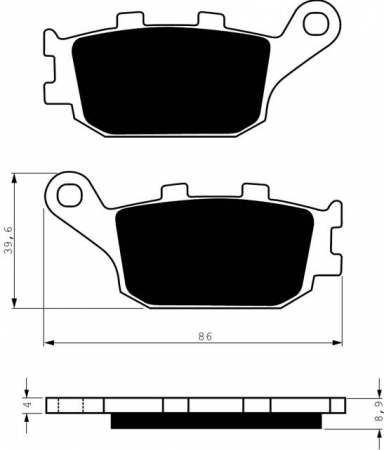 Placute de frana spate - Placute de frana GOLDFREN 021 S3