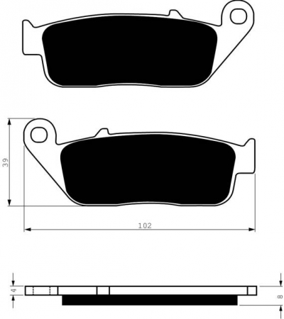 Piese moto - Placute de frana GOLDFREN 022 S33 STREET