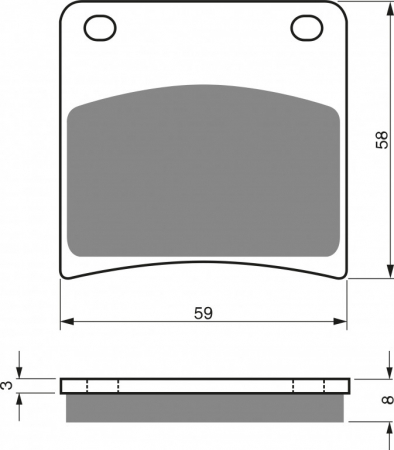 Piese moto - Placute de frana GOLDFREN 027 S33 STREET FRONT