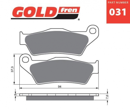 Piese moto - Placute de frana GOLDFREN 031 AD