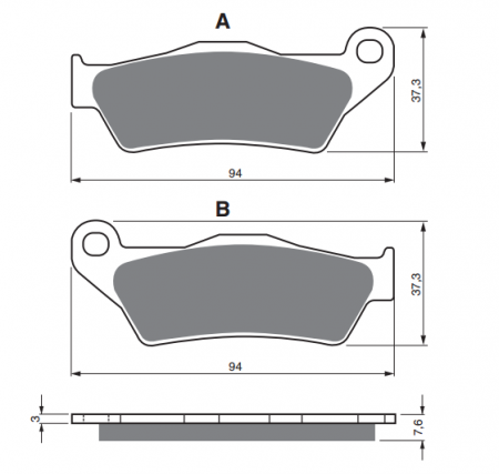 Piese moto - Placute de frana GOLDFREN 031 S33 STREET FRONT