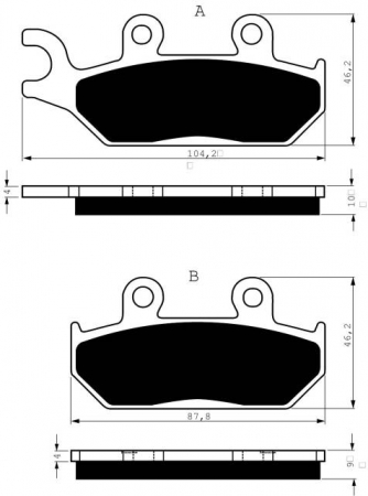 Piese moto - Placute de frana GOLDFREN 033 AD