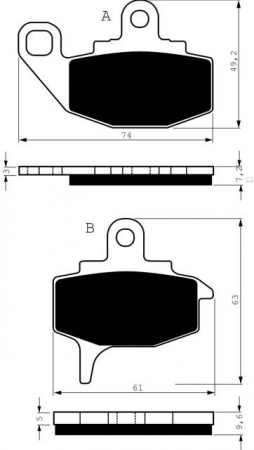 Piese moto - Placute de frana GOLDFREN 035 AD