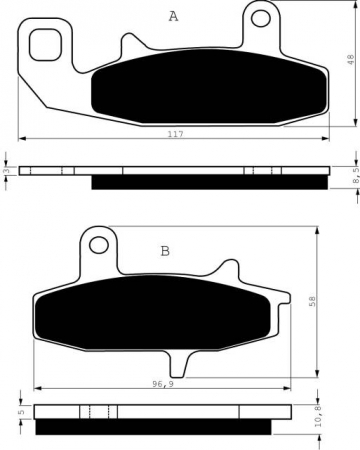 Piese moto - Placute de frana GOLDFREN 036 AD
