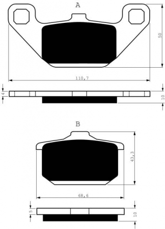 Piese moto - Placute de frana GOLDFREN 037 AD