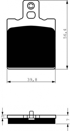 Piese moto - Placute de frana GOLDFREN 038 S33 STREET Spate