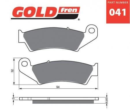 Piese moto - Placute de frana GOLDFREN 041 AD
