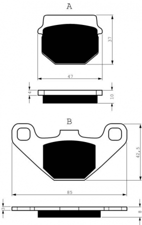 Piese moto - Placute de frana GOLDFREN 042 AD