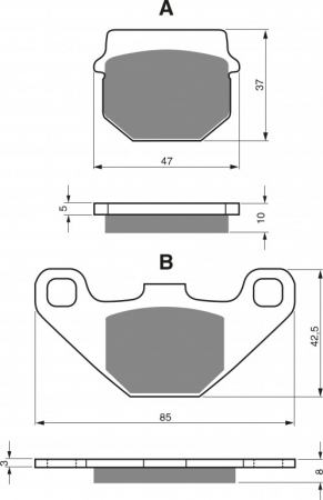 Piese moto - Placute de frana GOLDFREN 042 K5