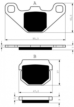 Piese moto - Placute de frana GOLDFREN 047 AD