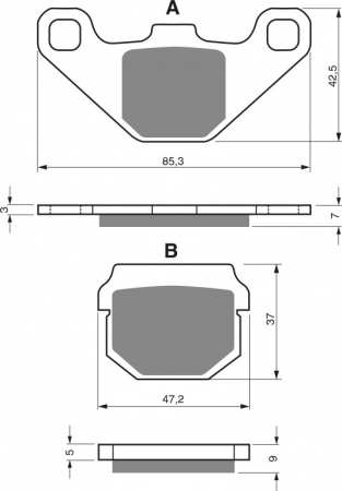 Piese moto - Placute de frana GOLDFREN 047 K1