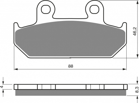 Piese moto - Placute de frana GOLDFREN 051 S33 STREET FRONT