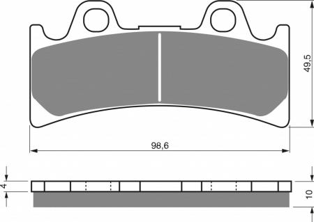 Piese moto - Placute de frana GOLDFREN 054 AD  STREET