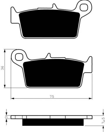 Piese moto - Placute de frana GOLDFREN 071 S3