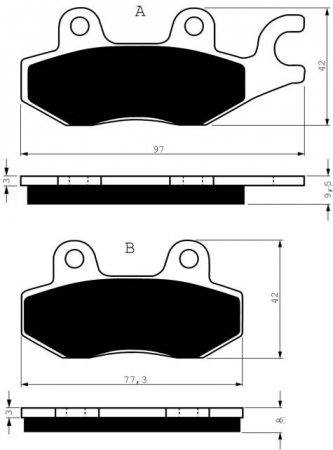 Piese moto - Placute de frana GOLDFREN 088 S33 STREET