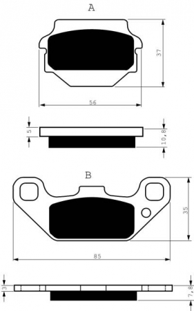 Piese moto - Placute de frana GOLDFREN 091 AD