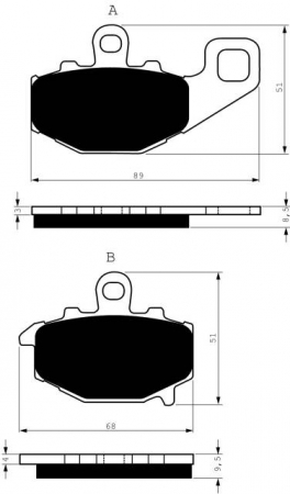 Piese moto - Placute de frana GOLDFREN 093 S3