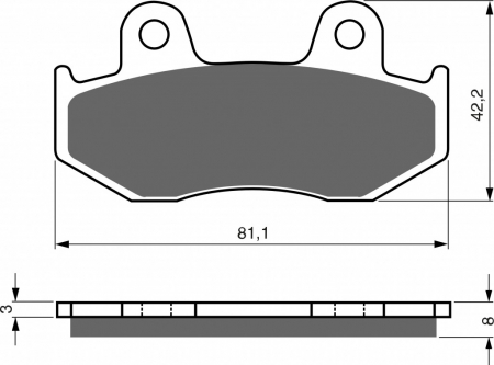 Piese moto - Placute de frana GOLDFREN 102 K1