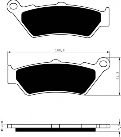 Piese moto - Placute de frana GOLDFREN 106 S33 STREET FRONT
