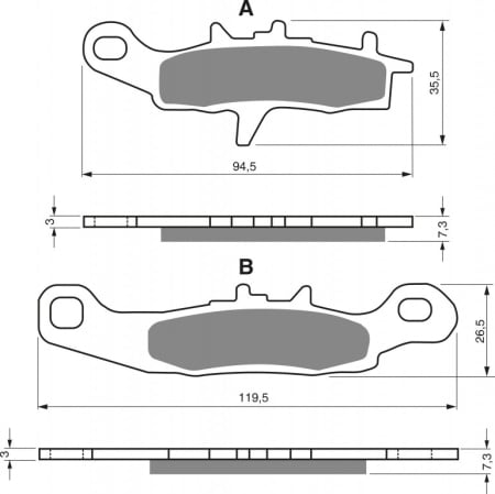 Piese moto - Placute de frana GOLDFREN 108 K5