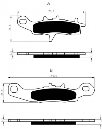 Piese moto - Placute de frana GOLDFREN 108 S33 OFF-ROAD FRONT