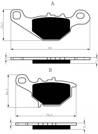 Piese moto - Placute de frana GOLDFREN 109 AD