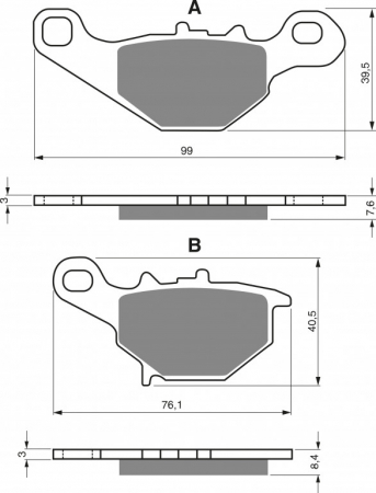 Piese moto - Placute de frana GOLDFREN 109 K1
