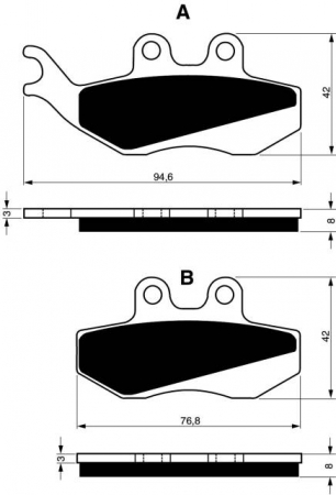 Piese moto - Placute de frana GOLDFREN 122 AD